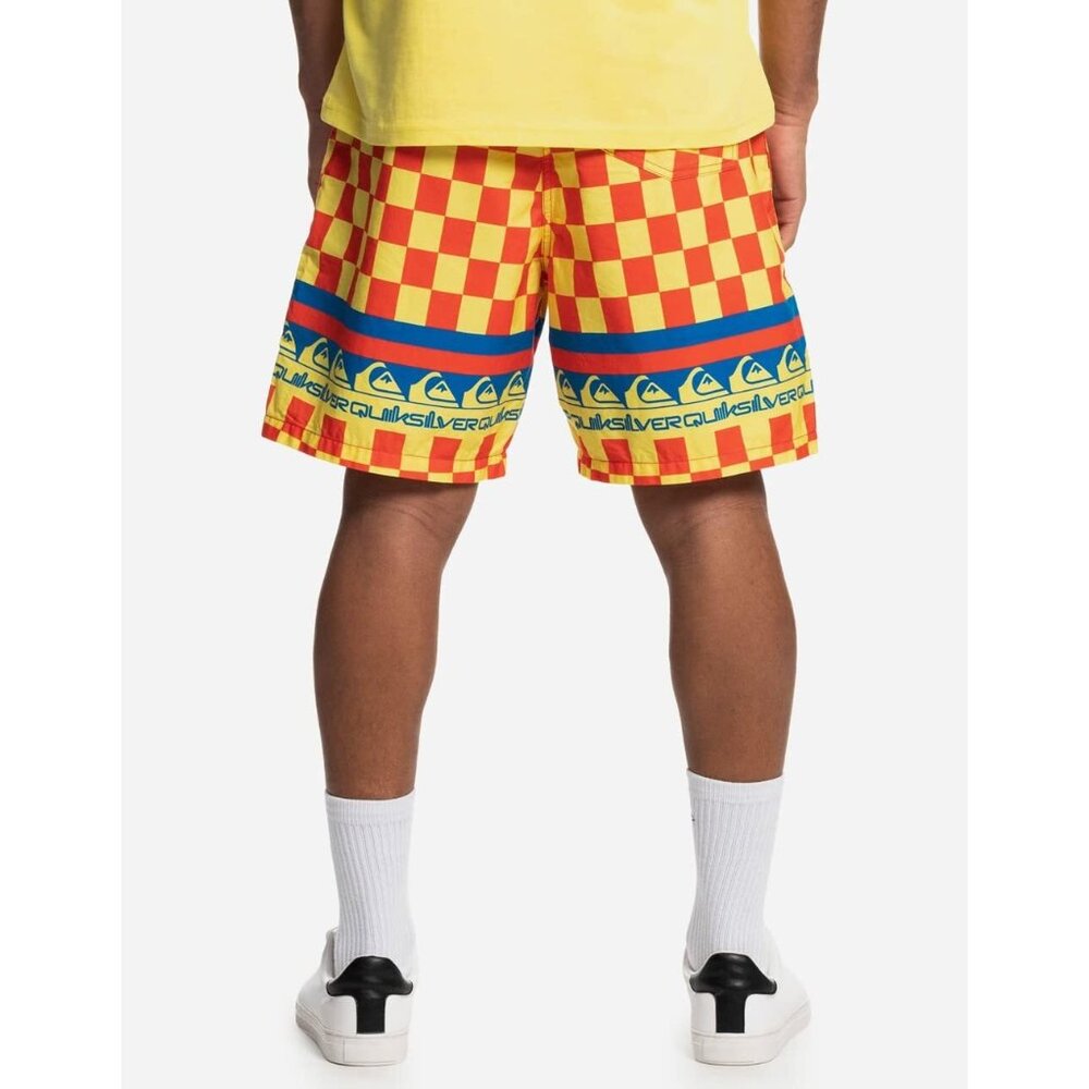 Quiksilver Stranger Things The Echo Beach Volley Shorts Red/Yellow Size XL - Picture 5 of 11